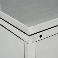 vidaXL tredobbelt skraldespandsskur 240 l rustfrit stål - Affaldsspandsskjulere Sale