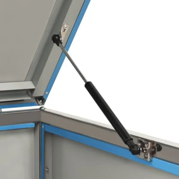 vidaXL Tilbehør Til Affaldshåndtering>tredobbelt skraldespandsskjuler 207x77,5x112,5 cm rustfrit stål - Affaldsspandsskjulere