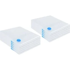 vidaXL Vakuumopbevaringsposer 10 pcs Gennemsigtig og blå 130 x 100 cm New