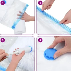 vidaXL Vakuumopbevaringsposer 20 pcs Gennemsigtig og blå 70 x 50 cm Best