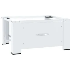 vidaXL Vaskemaskiner>vaskemaskinepiedestal med skuffe hvid