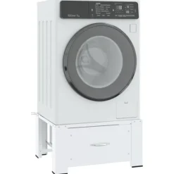 vidaXL Vaskemaskiner>vaskemaskinepiedestal med skuffe hvid