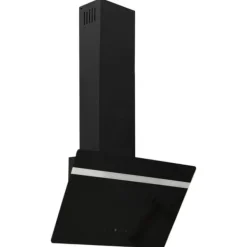 vidaXL væghængt emhætte 60 cm stål og hærdet glas sort - Emhætter Clearance