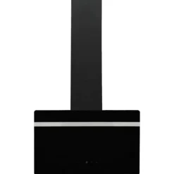 vidaXL væghængt emhætte 60 cm stål og hærdet glas sort - Emhætter Clearance