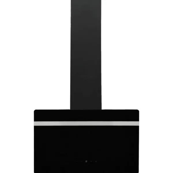 vidaXL væghængt emhætte 60 cm stål og hærdet glas sort - Emhætter Clearance