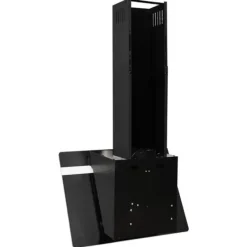 vidaXL væghængt emhætte 60 cm stål og hærdet glas sort - Emhætter Clearance