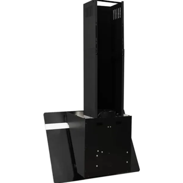 vidaXL væghængt emhætte 60 cm stål og hærdet glas sort - Emhætter Clearance