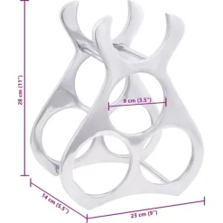 vidaXL Vinfad Sølv 23 x 14 x 28 cm Aluminium Clearance