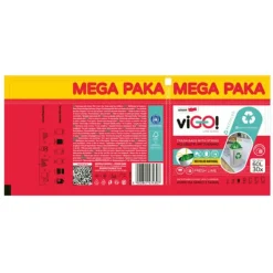 viGO! Eco LD poser med tape, limegrøn, 60 l, 30 stk.