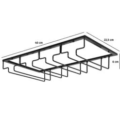 Vinglasholder - Hængende stativ til vinglas - 8 til 12 glas Best