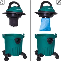 Vonroc Gulv- & Tæpperengøring>Møbelrenser - Våd- og Tørstøvsuger - 1000W | Til pletter, tekstiler og vådsugning | Inkl. tilbehør