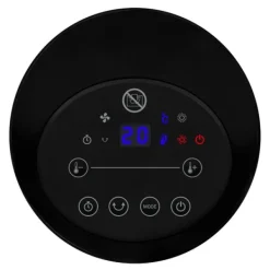 Vonroc Varmeblæser - 1800W | 20m2 - keramisk - svingfunktion | LED | 2 Indstillinger + Kold luft | Sort | Inkl. Fjernbetjening