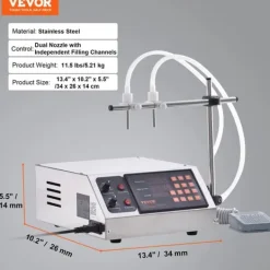 Drikkevareautomater>Væskefyldningsmaskine, dobbelt dyse, digital kontrol, 30-4000ml