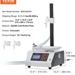 Væskefyldningsmaskine, høj gennemstrømning, digitalt kontrolsystem,50-5000 g
