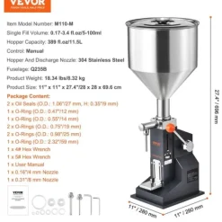 Drikkevareautomater>Væskefyldningsmaskine, Manuel Betjening, Drypfri Design,5-100ml