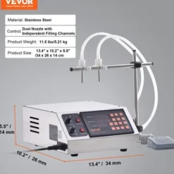 Væskepåfyldningsmaskine, 34x26x14 cm, rustfrit stål, automatisk påfyldning