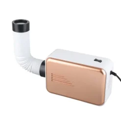 600W bærbar multifunktionel elektrisk tørretumbler til sko og tøj - guld EU-stik New