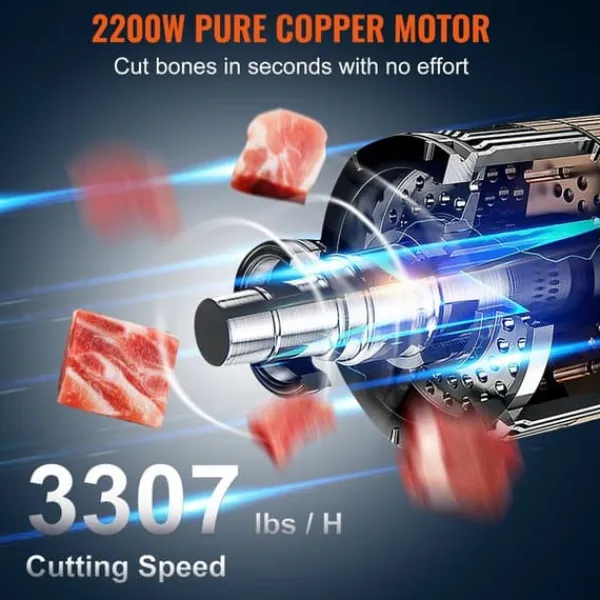 2200W kommerciel elektrisk kødbåndsav i rustfrit stål - effektiv og holdbar bensavemaskine til professionelt brug. Sale
