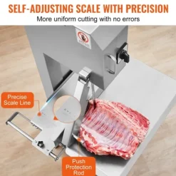 2200W kommerciel elektrisk kødbåndsav i rustfrit stål - effektiv og holdbar bensavemaskine til professionelt brug. Sale