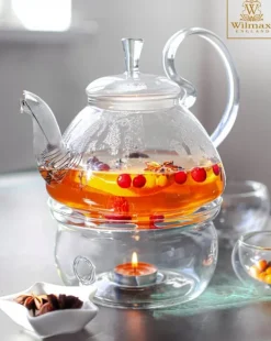 Wilmax | kaffe- og tevarmer i borosilikatglas | holder drikkevarer varme i oprejst position, tåler opvaskemaskine, stabil, gaveidé, egnet til alle tek | CDON