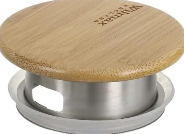 Wilmax glaskaraffel 2,4 L i borosilikatglas, bambulåg Hot