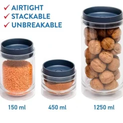 Wonder Worker, Hit - 3x Stabelbare Beholdere med Låg Discount