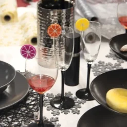 8x Farverige tuscher til glas, drikkevarer, dekorationer