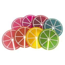 8x Farverige tuscher til glas, drikkevarer, dekorationer