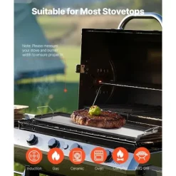 32x14 Flat Top Grill, Universal BBQ Grillpande i Kulstål, Køkkengrej New