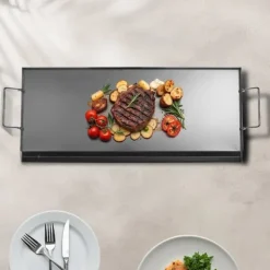 32x14 Flat Top Grill, Universal BBQ Grillpande i Kulstål, Køkkengrej New