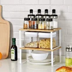 2x Kryddställ - Stapelbar Köksarrangör - Kryddhållare Clearance