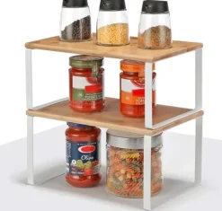 2x Kryddställ - Stapelbar Köksarrangör - Kryddhållare Clearance