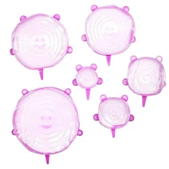 6x Lyserød silikonelåg Online