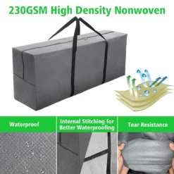 125x32x50cm,Opbevaringspose til havepuder,Ikke-vævet materiale af høj kvalitet, Støvtæt, fugttæt, anti-fading Sale